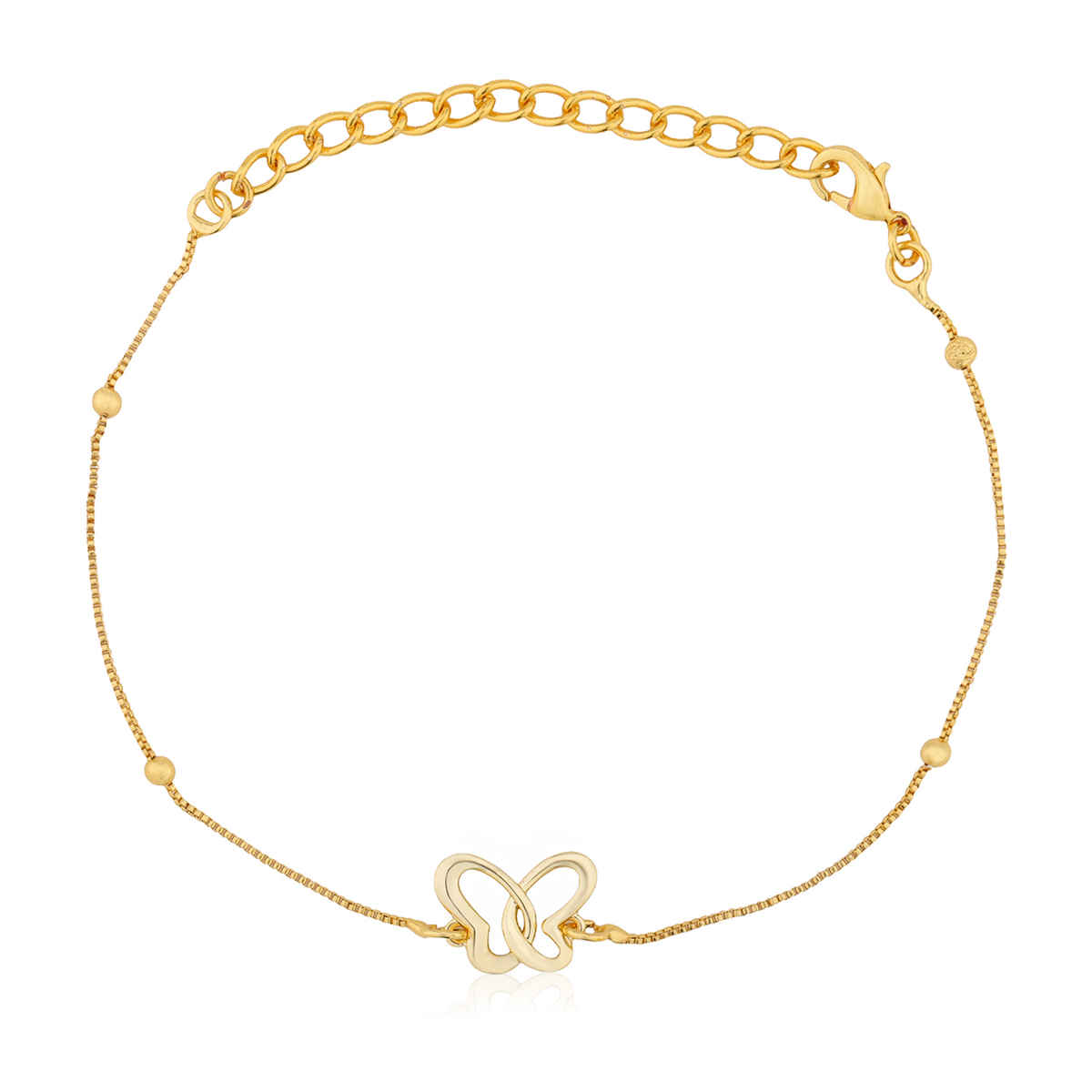 Voylla Valentines Day Golden Flutter Chain Bracelet