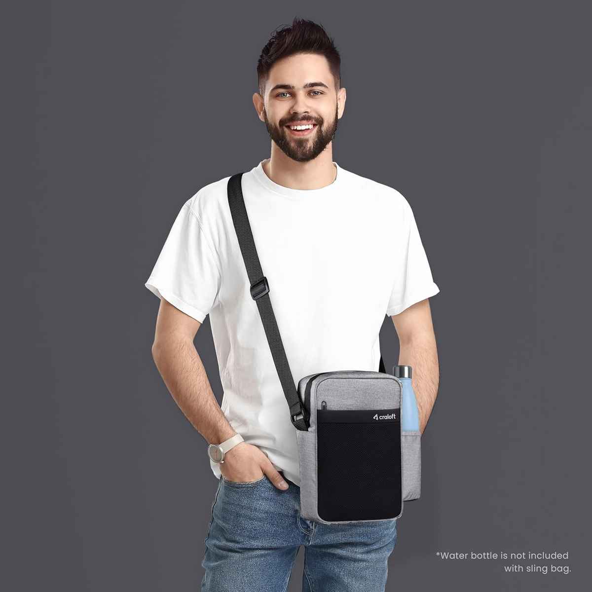 Craloft 11.5-Inch Side Sling Bag for Men & Women - Crossbody Travel Bags for Tablet/iPad Passport