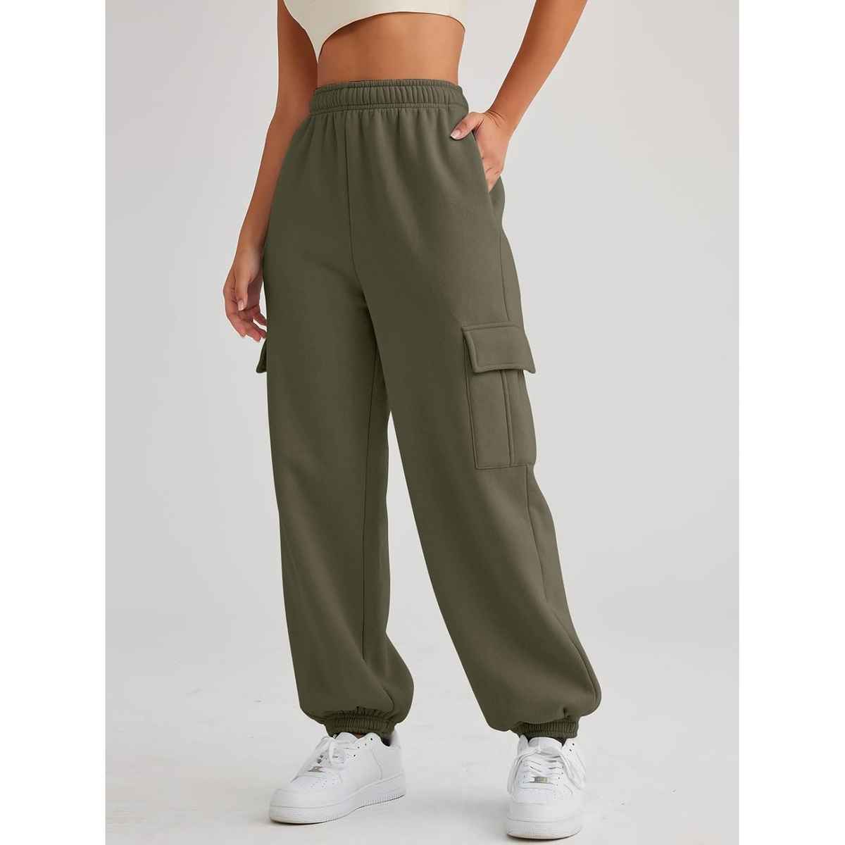 Q-rious Women's Urbanease Cargo Joggers | AMZ-17 | Olive - 32