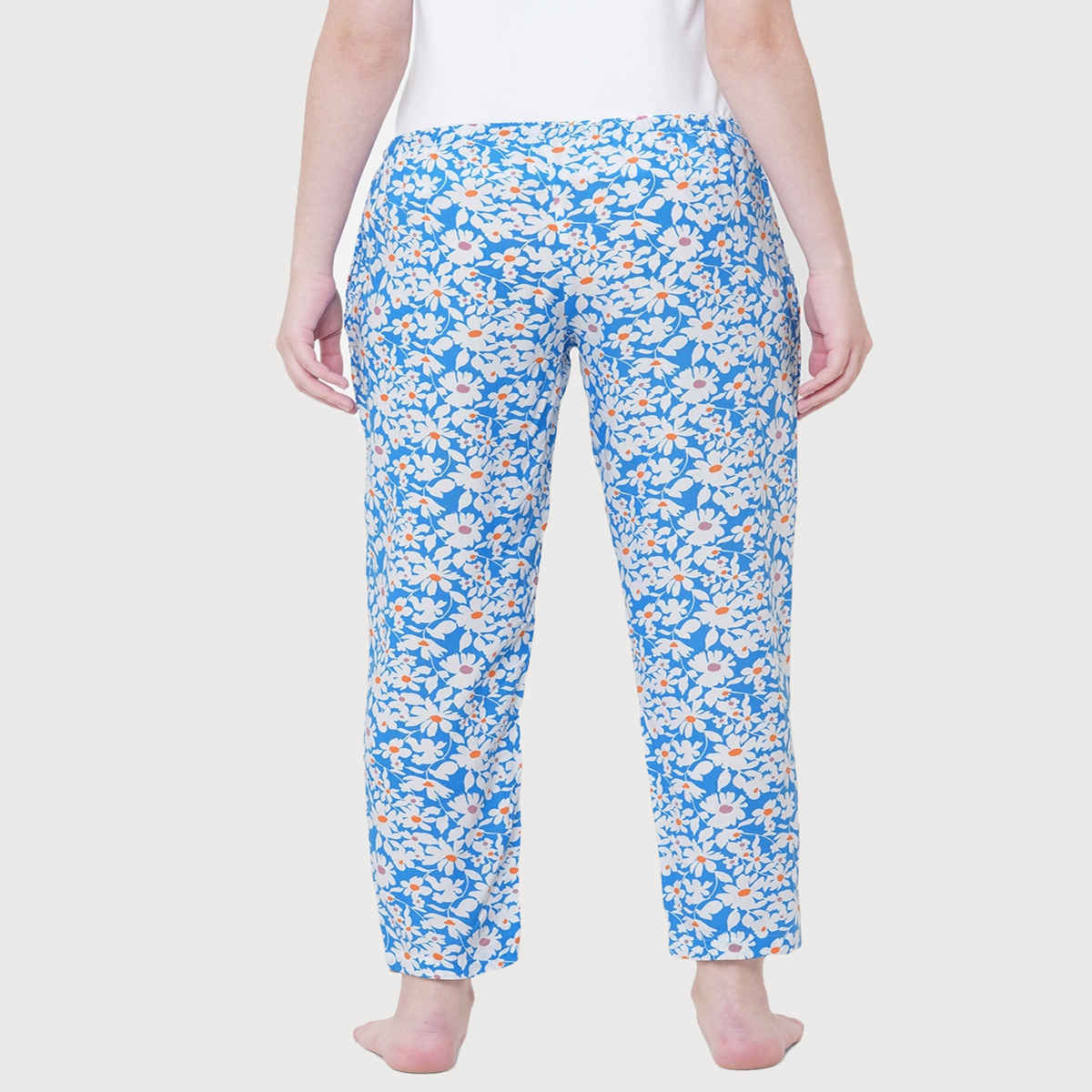 Urban Scottish Women s USWPJ504 Floral Printed Lounge Pyjama Pants | Blue - L