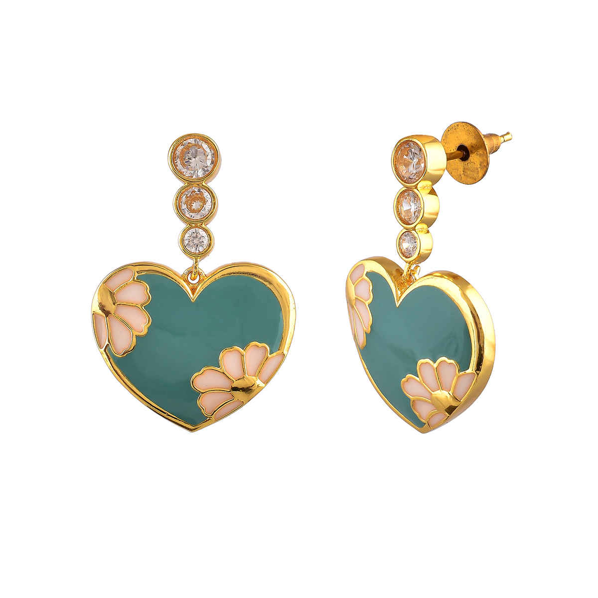Voylla Valentine's Day Camellia Drop Earrings