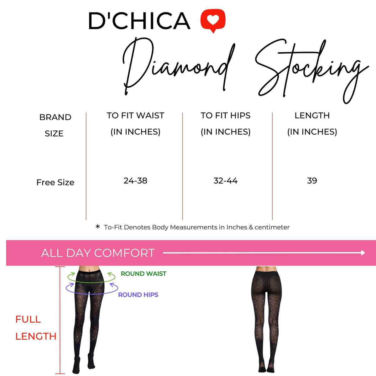 D'Chica Women's Pearl Stockings | Black - FS