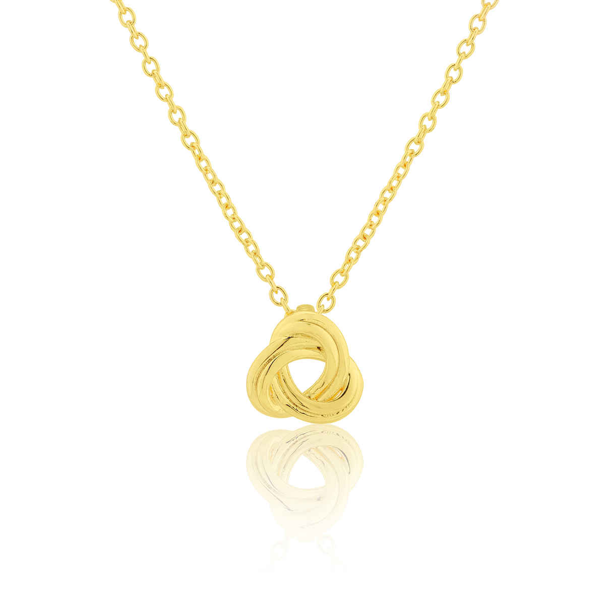 Voylla Valentines Day Golden Infinity Knot Necklace