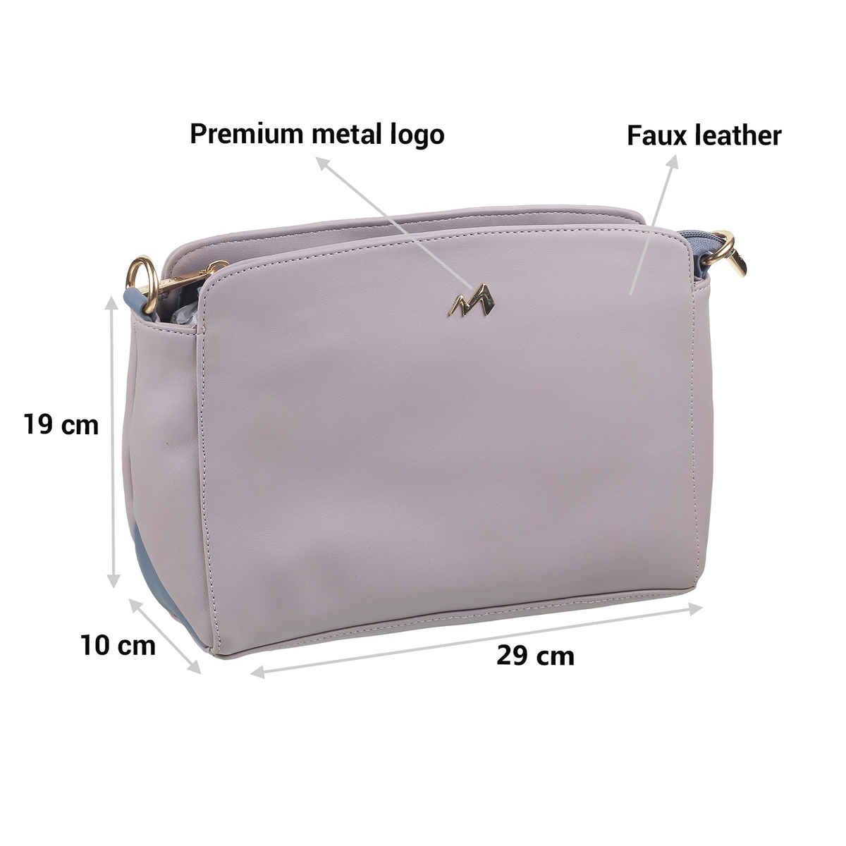 Metro Women's Textured PU 2.5 L Sling Bag | Purple and Blue - One Size