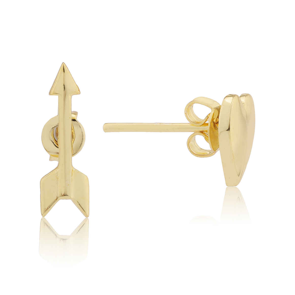 Voylla Valentines Day Heart and Arrow Cupid Mismatched Earrings