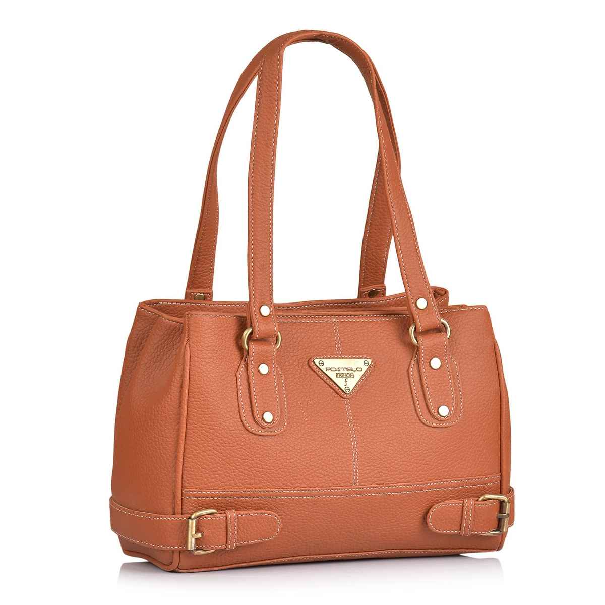 Fostelo Women's Vegan Leather Nightingale Handbags Shoulder Hobo Bag Ladies Purse | Tan | Large