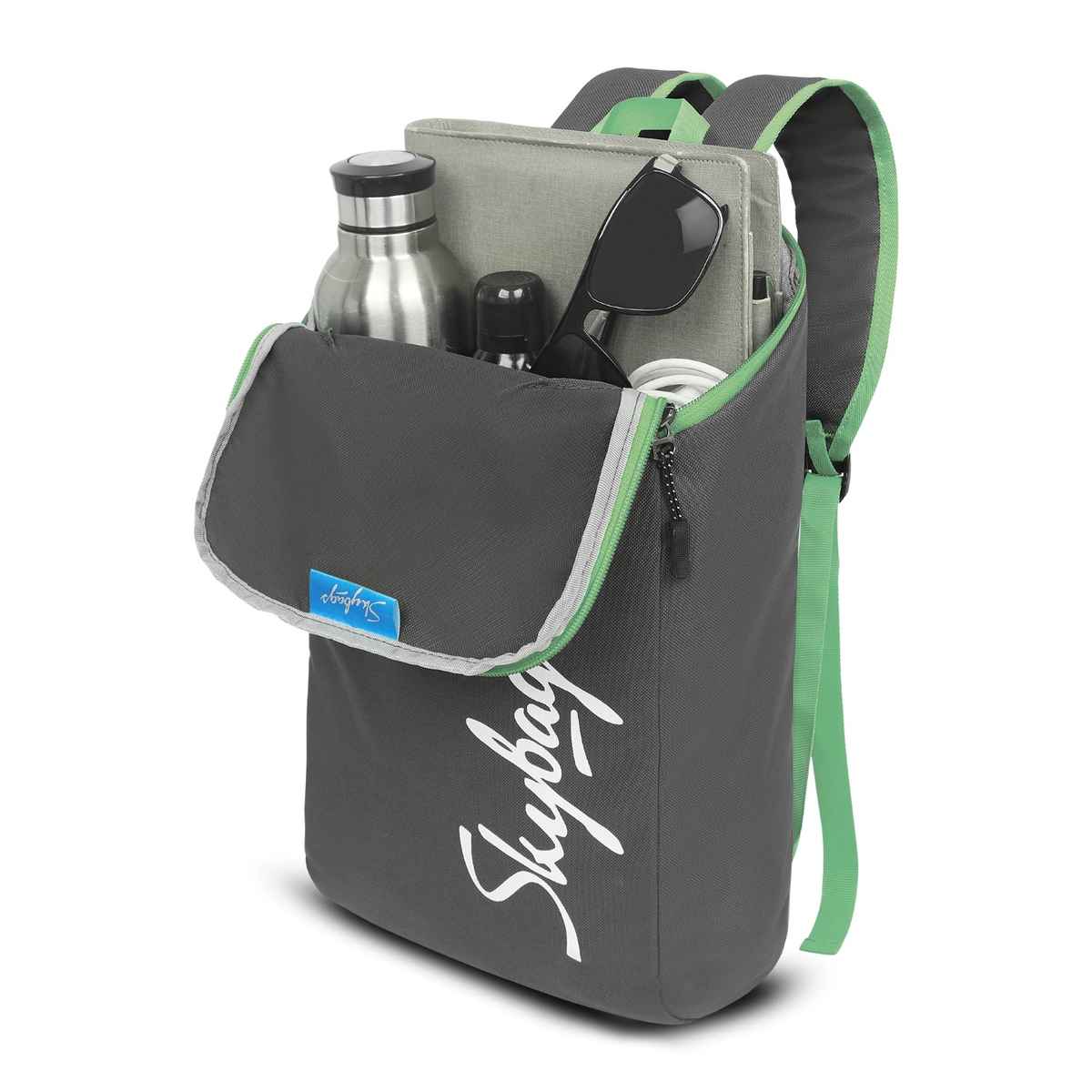 Skybags Unisex Logo Polyester 11 L Backpack | Grey