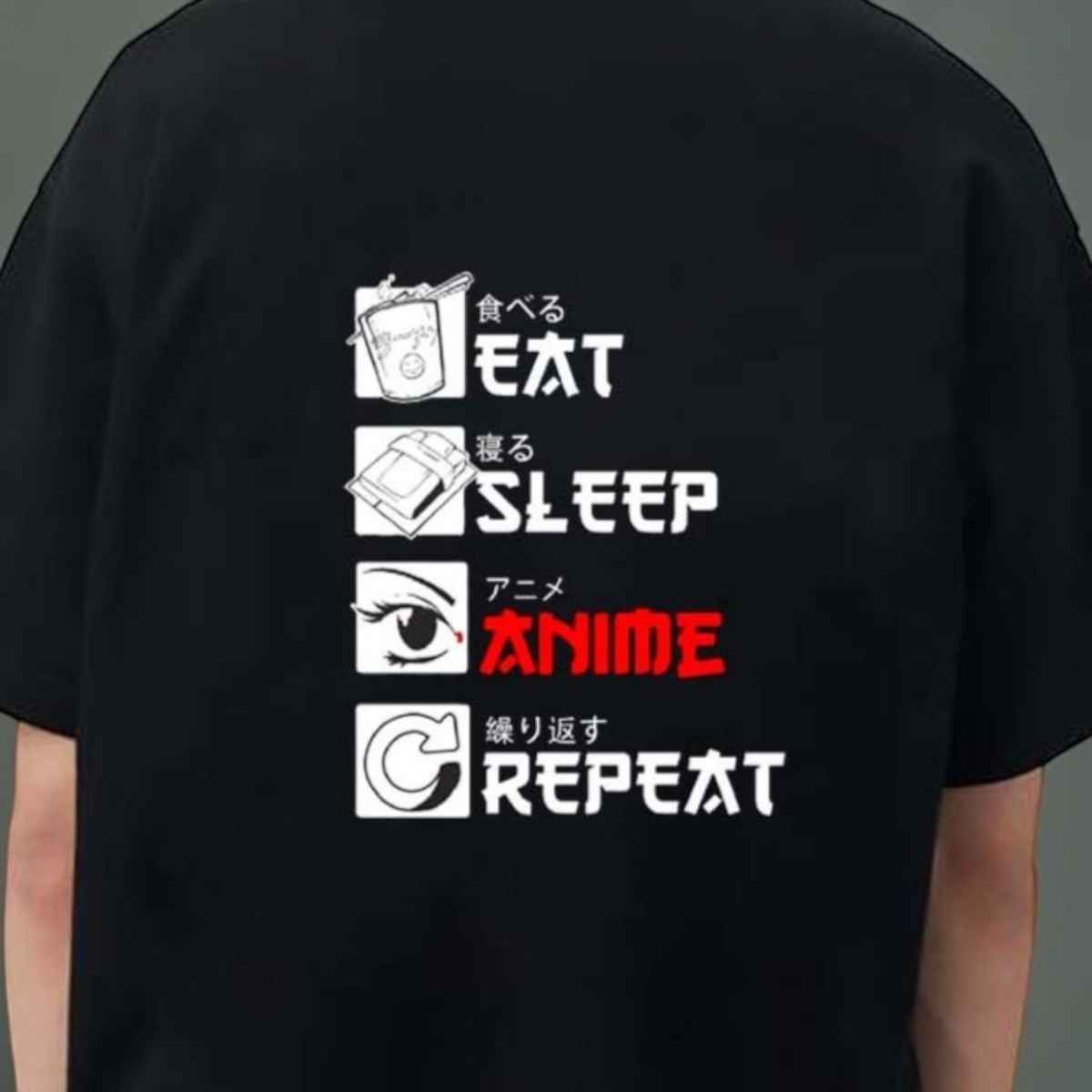 Monkey Boys Men's Oversized Printed T-Shirt | Cotton Blend | Black | SPYL34 | L