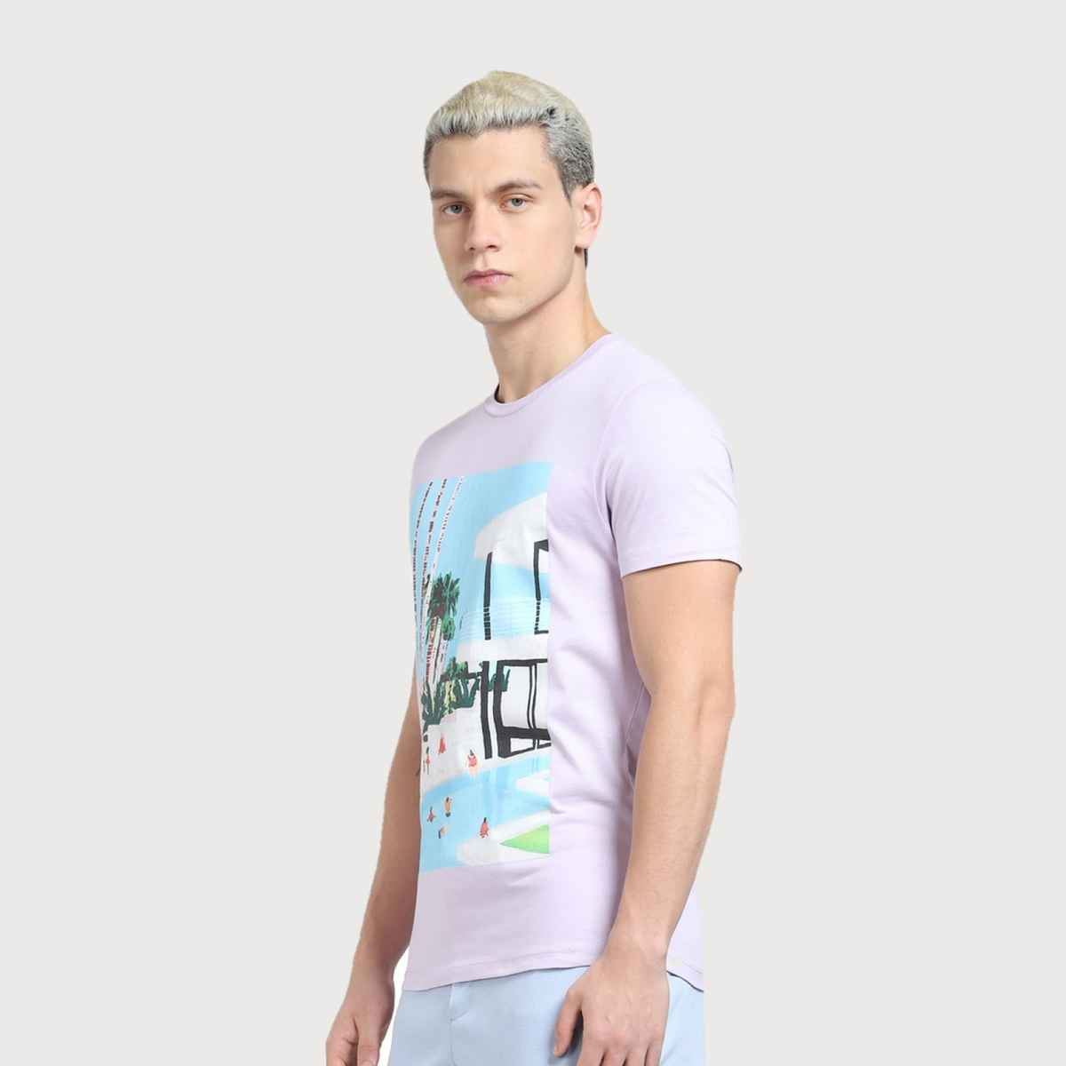 JACK & JONES Men's Slim fit T-shirt | Purple - S