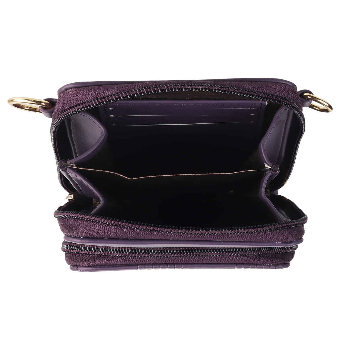 Mochi Purple Synthetic Sling Bag for Women | 95-8372-26