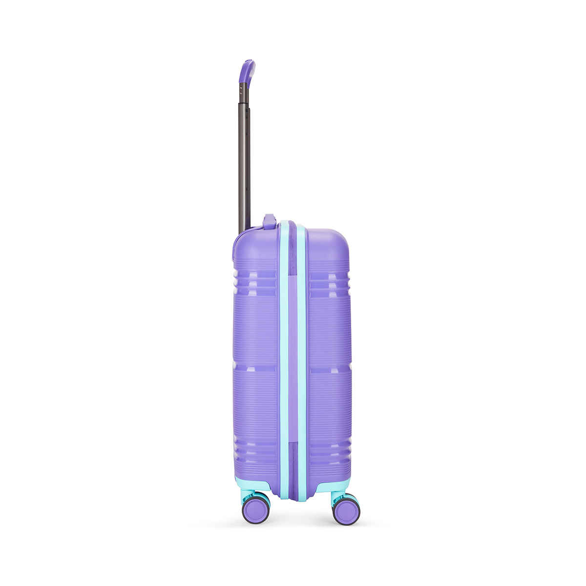 Skybags Unisex Striped PP 197 L Telescopic Hard Luggage Trolley Bag | Purple - 55 cm