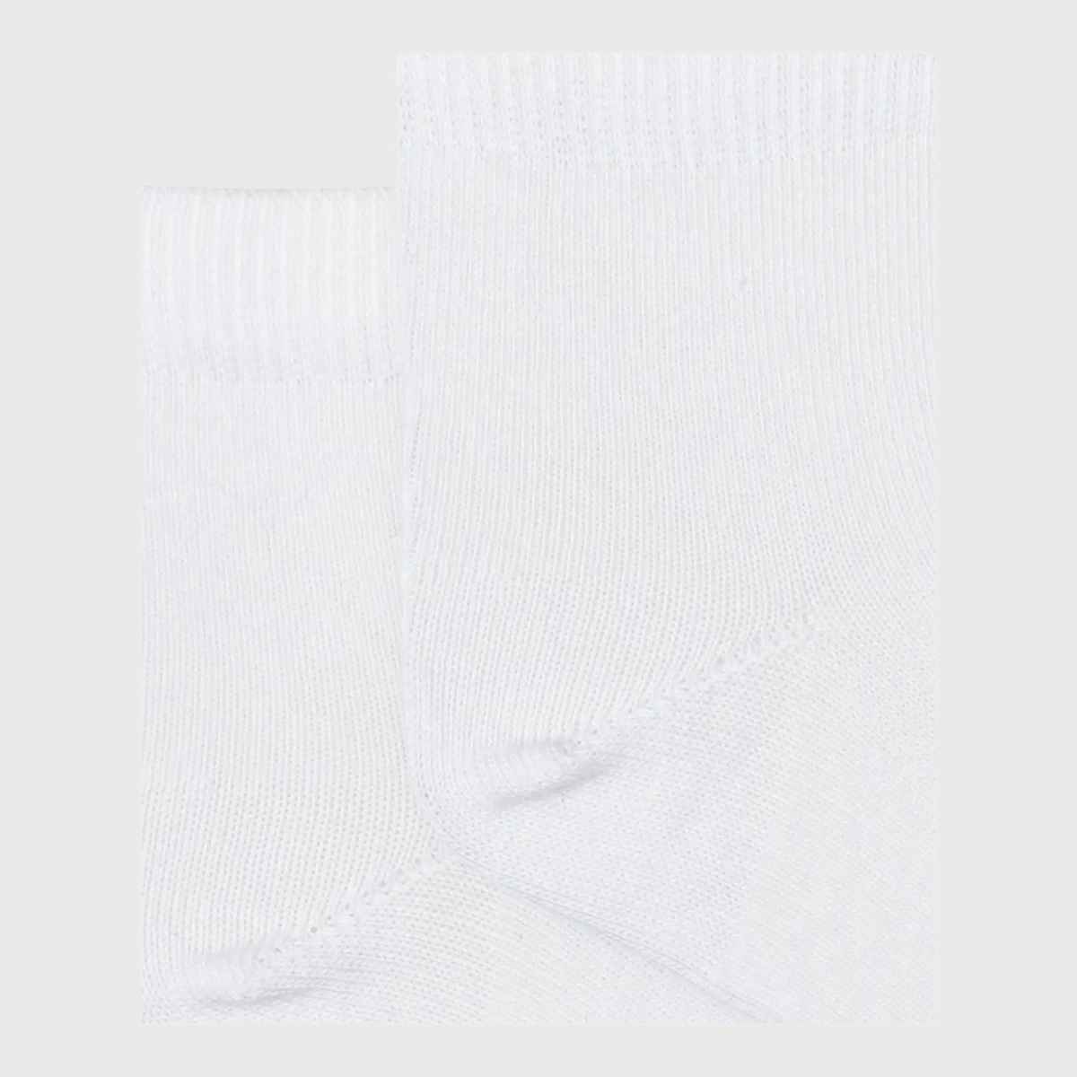 Jockey Unisex Solid Cotton, Nylon and Elastane Ankle Socks | White | 7 - 8 years