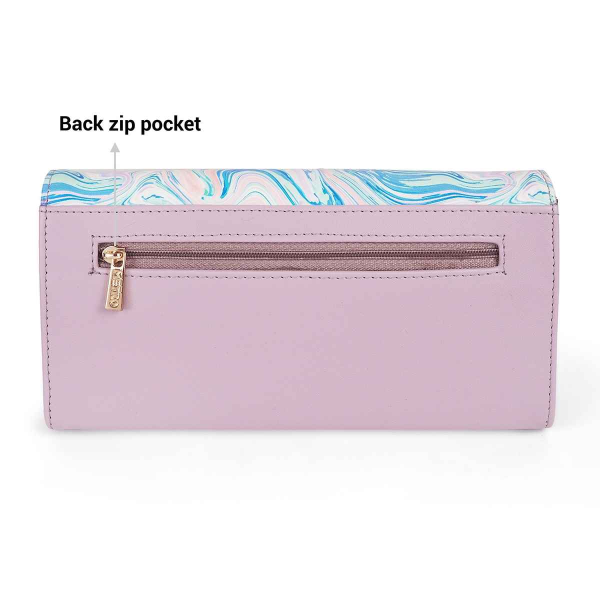 Metro Blue Synthetic Wallet for Women | 95-94-45