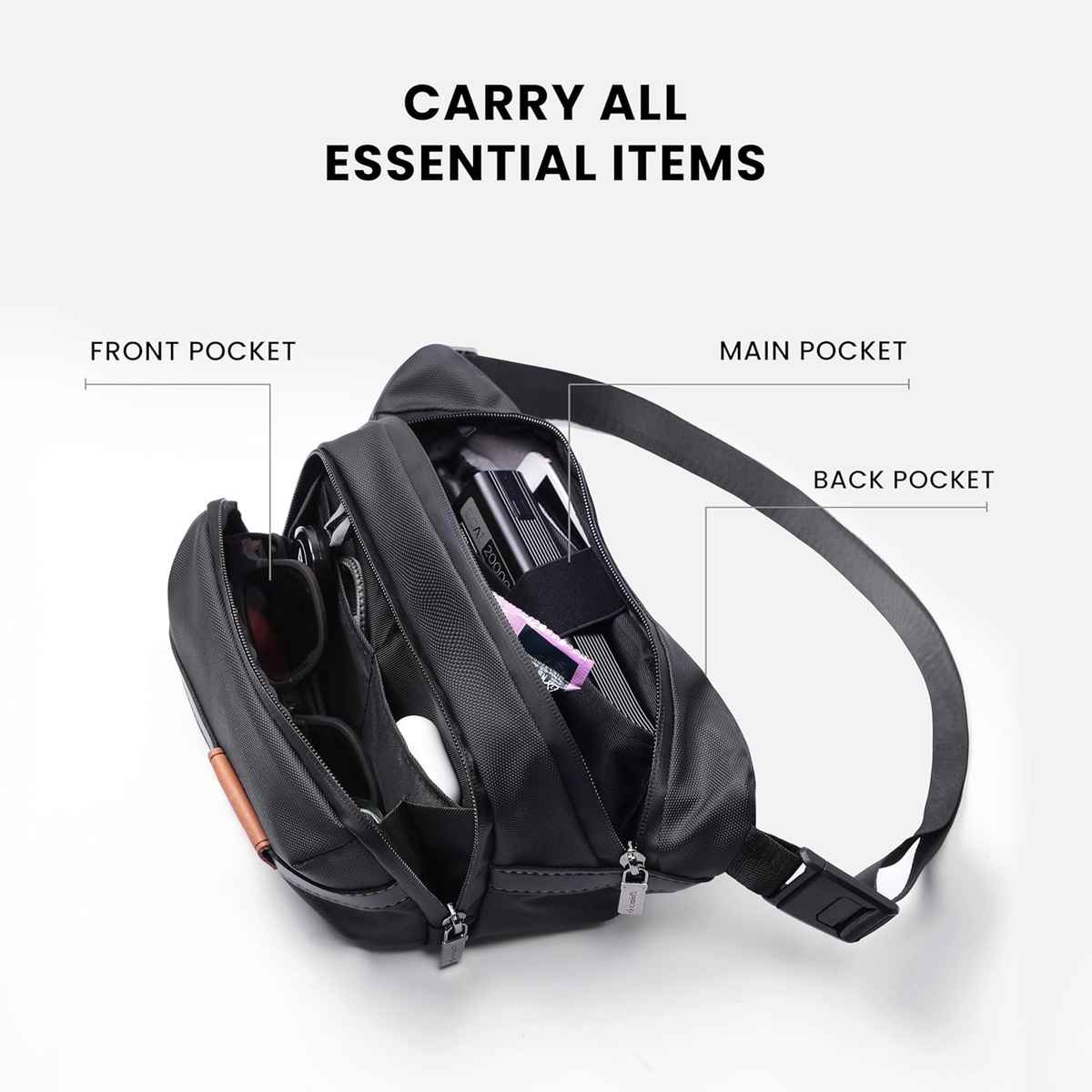 Craloft Waist Bag Fanny Pack for Men & Women,Chest Crossbody Sling Bags for Money,Passport & Travel