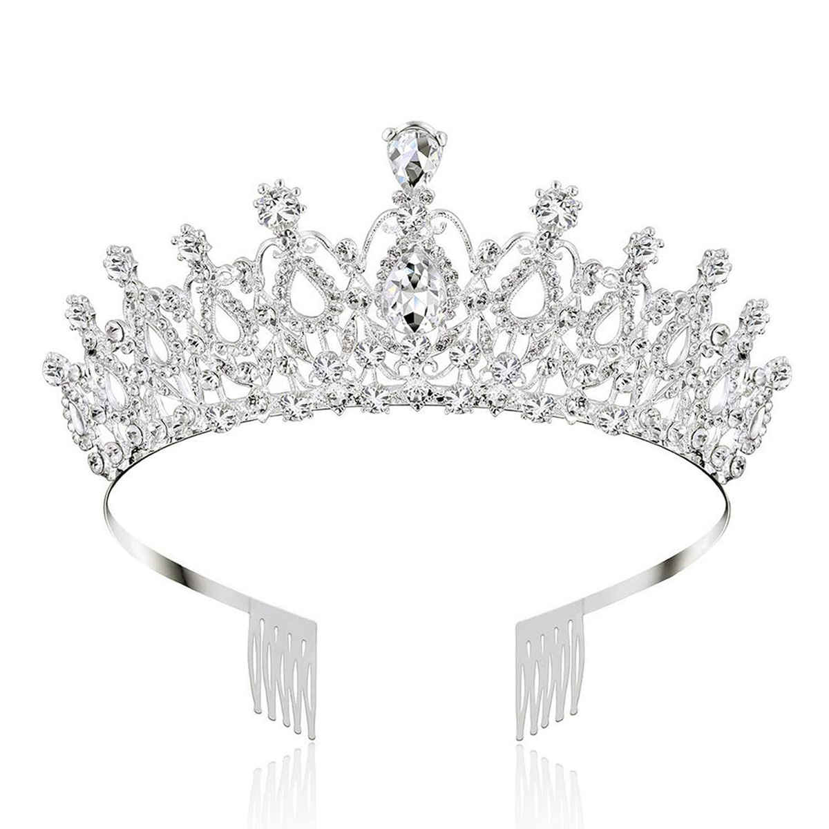 Shining Diva Fashion Crystal Tiara and Crown for Women Girls Kids Wedding Bridal Gift | Rrsd15862hb