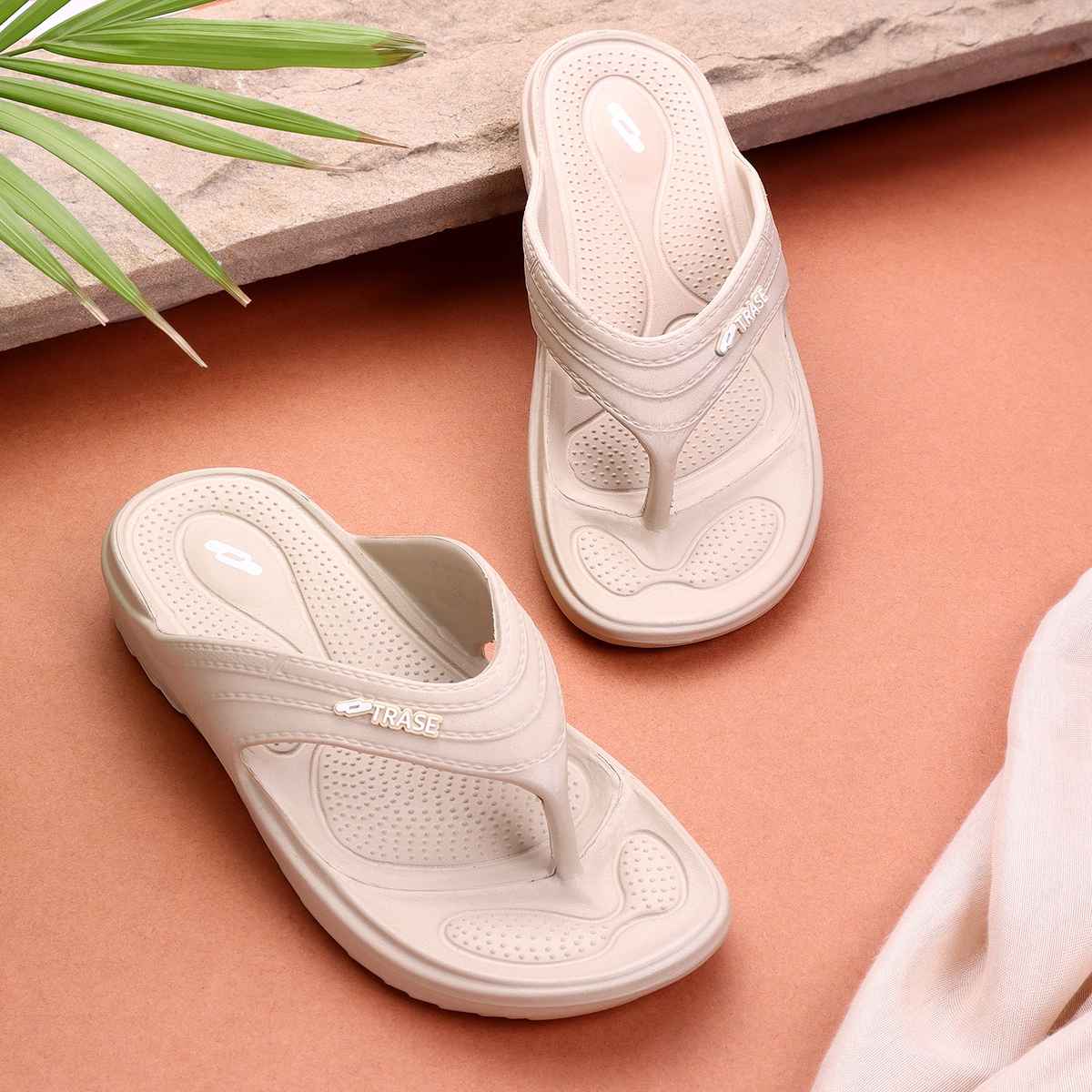 Trase Casual Slippers For Women - Beige | 5 UK