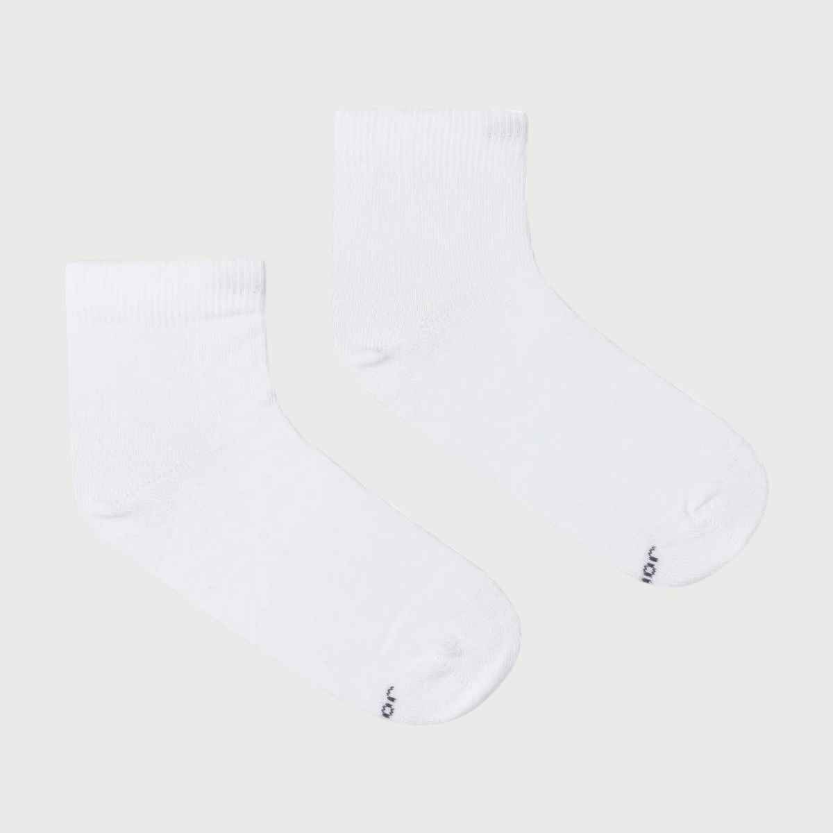 Jockey Unisex Solid Cotton, Nylon and Elastane Ankle Socks | White | 7 - 8 years