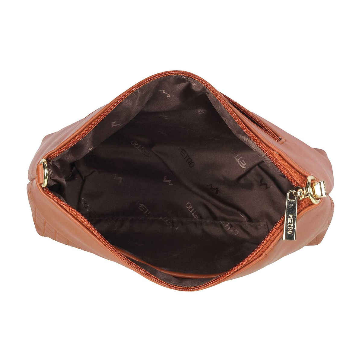 Metro Tan Synthetic Sling Bag for Women | 66-7249-23