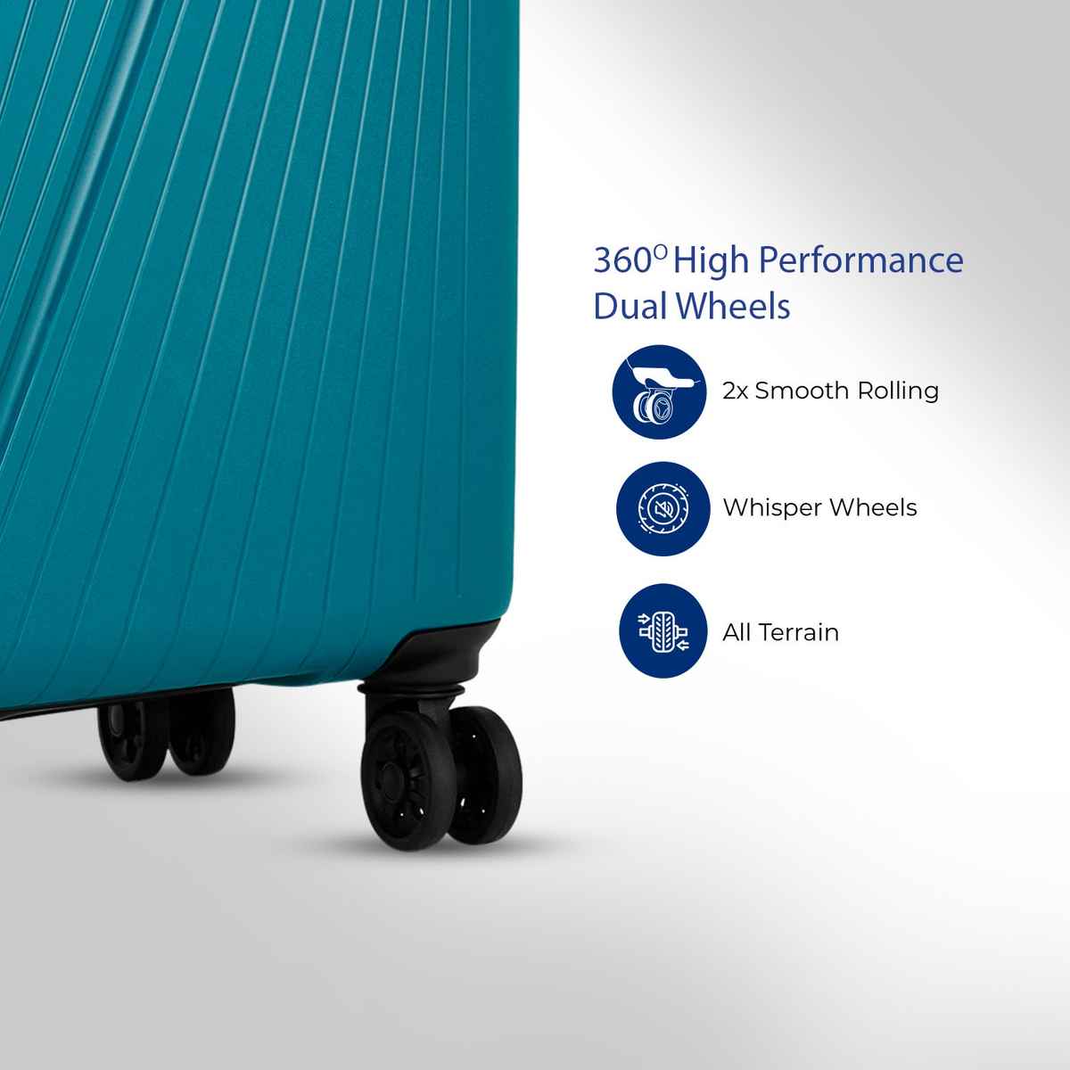 Safari Textured ABS and Polycarbonate 60 L Telescopic Cabin Luggage | Teal - 56 cm