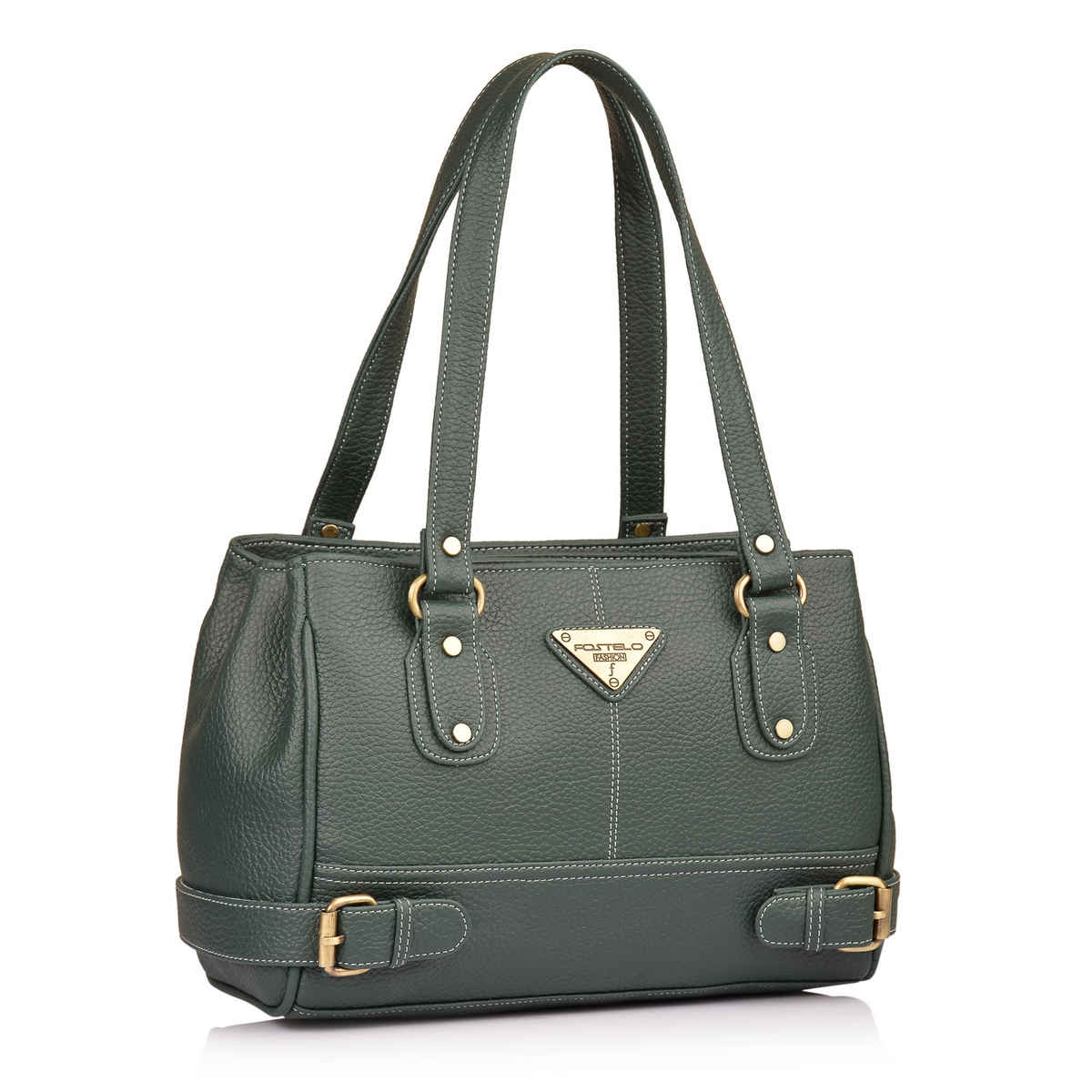 Fostelo Women's Vegan Leather Nightingale Handbags Shoulder Hobo Bag Ladies Purse | Green | Large