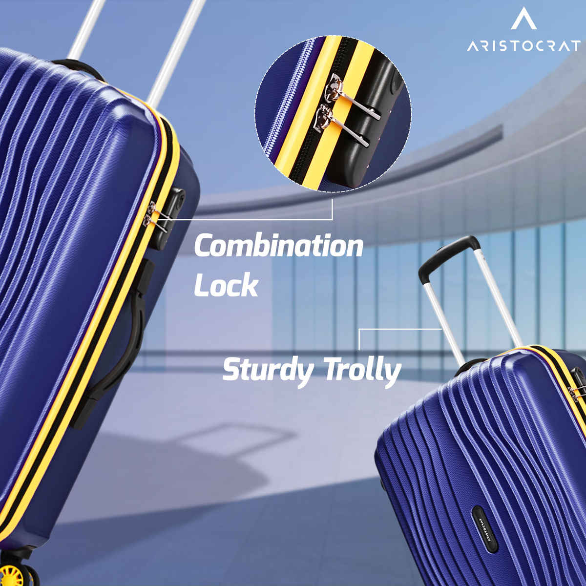 Aristocrat Vortex Plus Trolley | Midnight Blue - 75 L