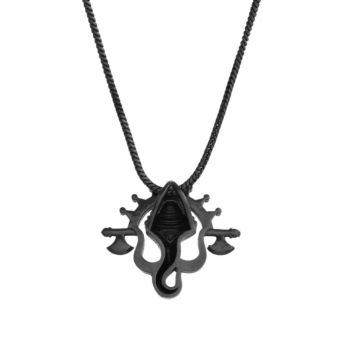 Voylla Eclipse Stylish Black Trishul Men s Pendant
