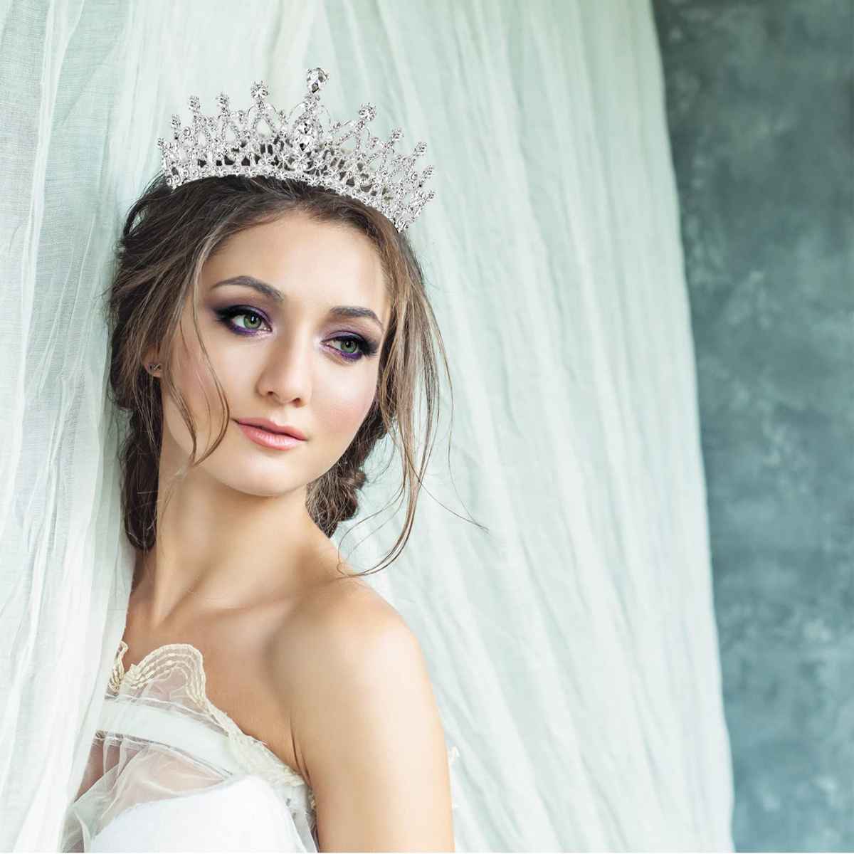 Shining Diva Fashion Crystal Tiara and Crown for Women Girls Kids Wedding Bridal Gift | Rrsd15862hb