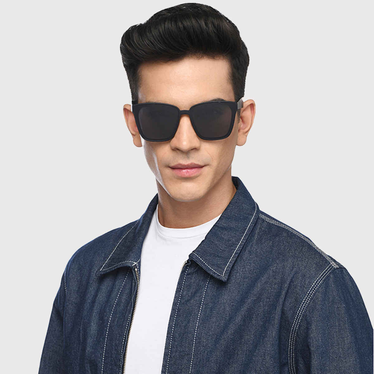 Vincent Chase By Lenskart | Polarized Sunglasses Full Rim | Unisex | Square | Large-143mm | Black
