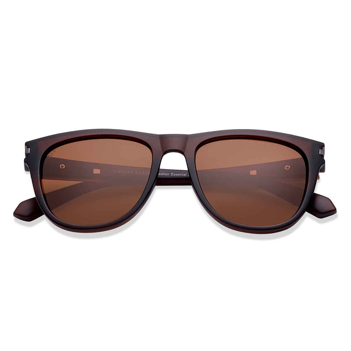 Vincent Chase By Lenskart Polarized & 100% UV Protection Unisex Sunglasses |  Medium 14.7 cmBrown