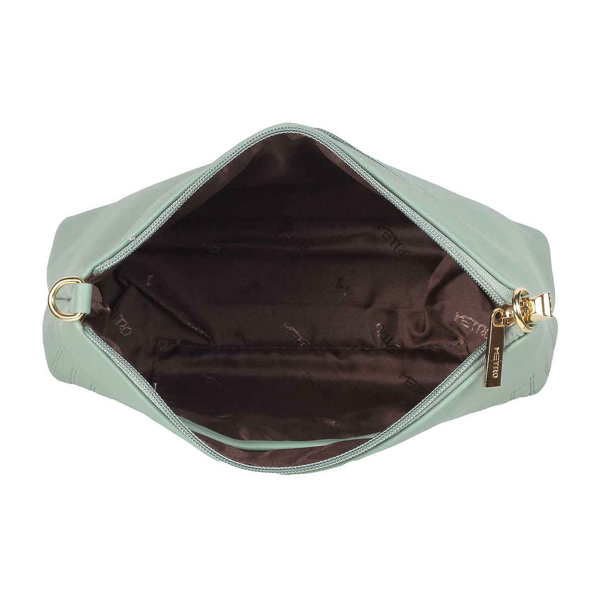 Metro Green Synthetic Sling Bag for Women | 66-7249-21