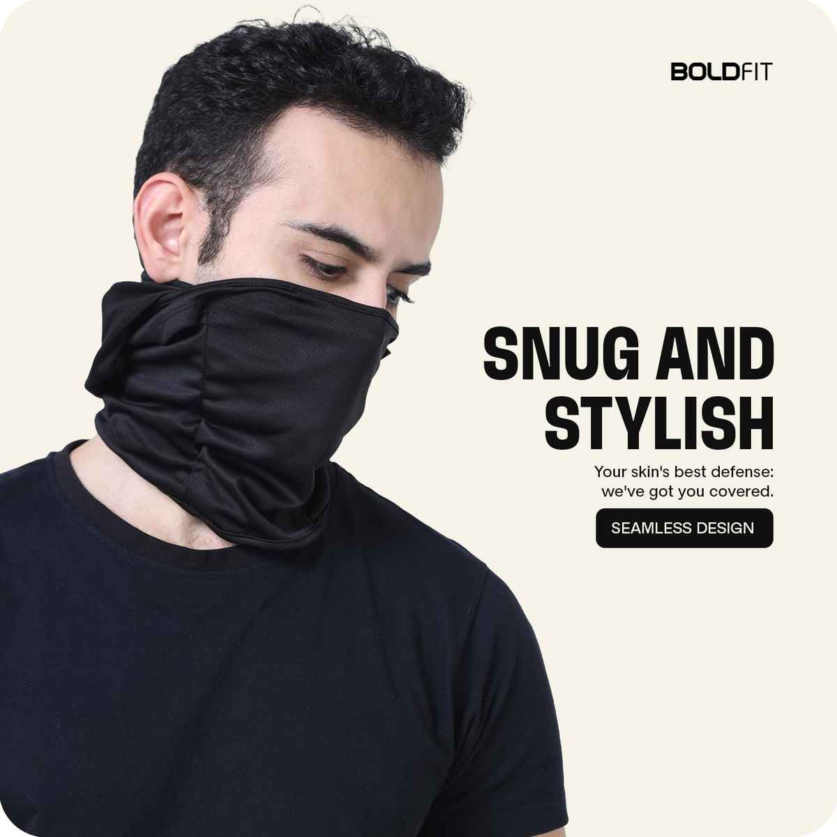 Boldfit Unisex Balaclava | Matte Black