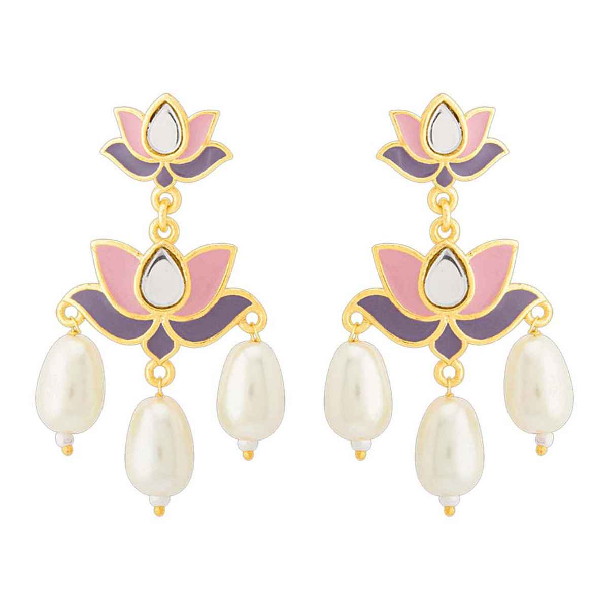 Voylla Ombre Pearl Beauty Earrings