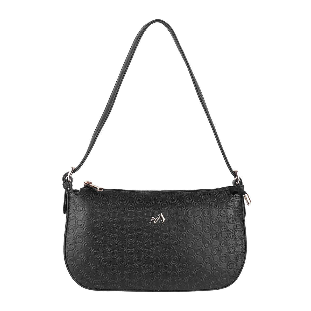 Metro Women's Textured PU Shoulder Bag | Black