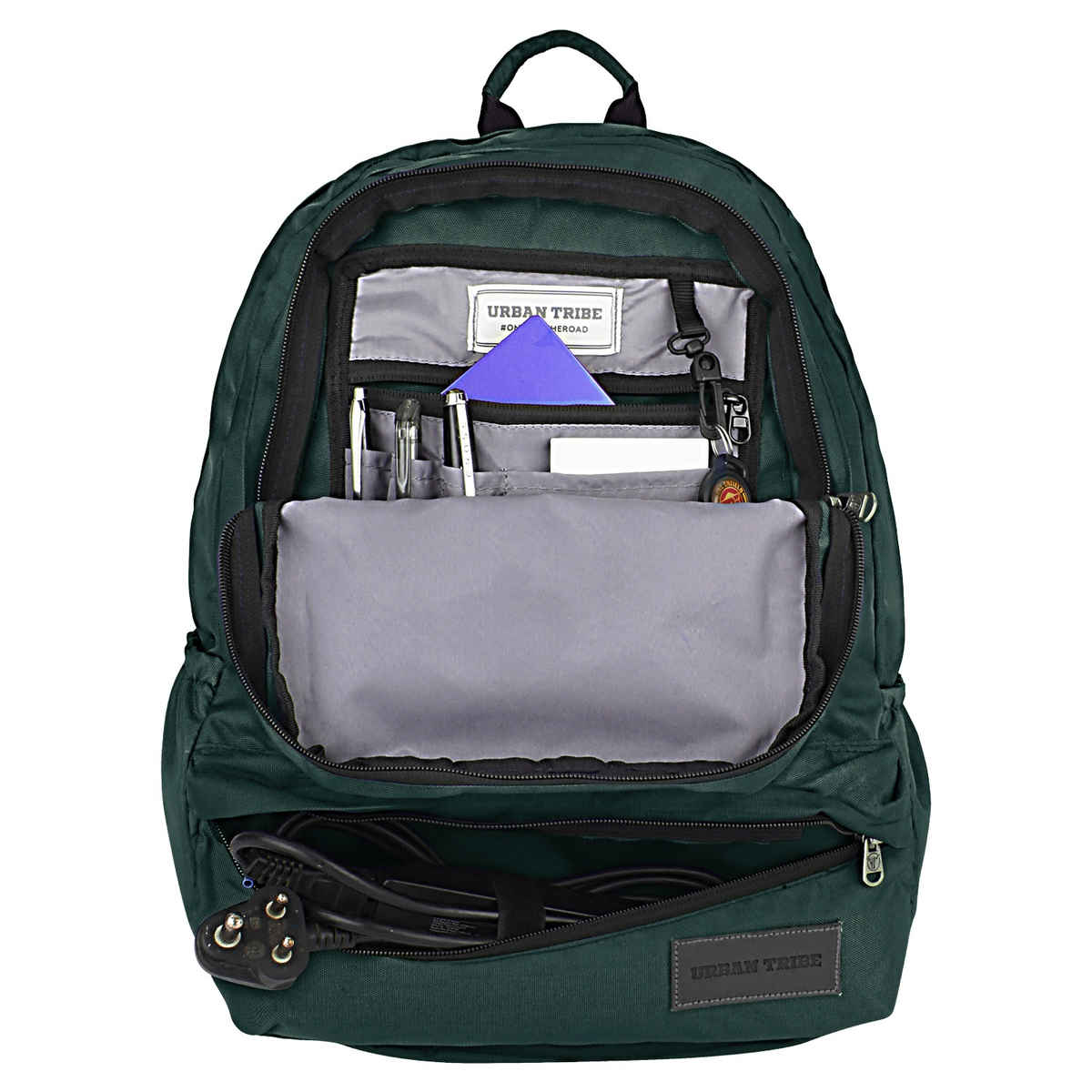 Urban Tribe Unisex Solid Polyester 24 L Laptop Backpack | Green - 15.6 Inches