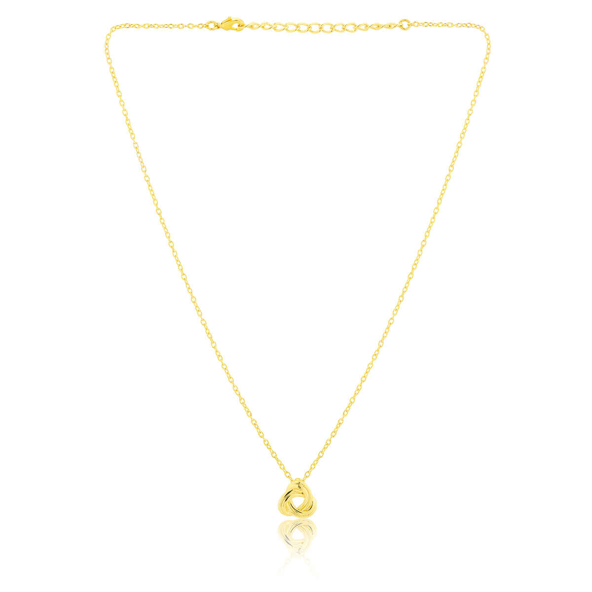 Voylla Valentines Day Golden Infinity Knot Necklace