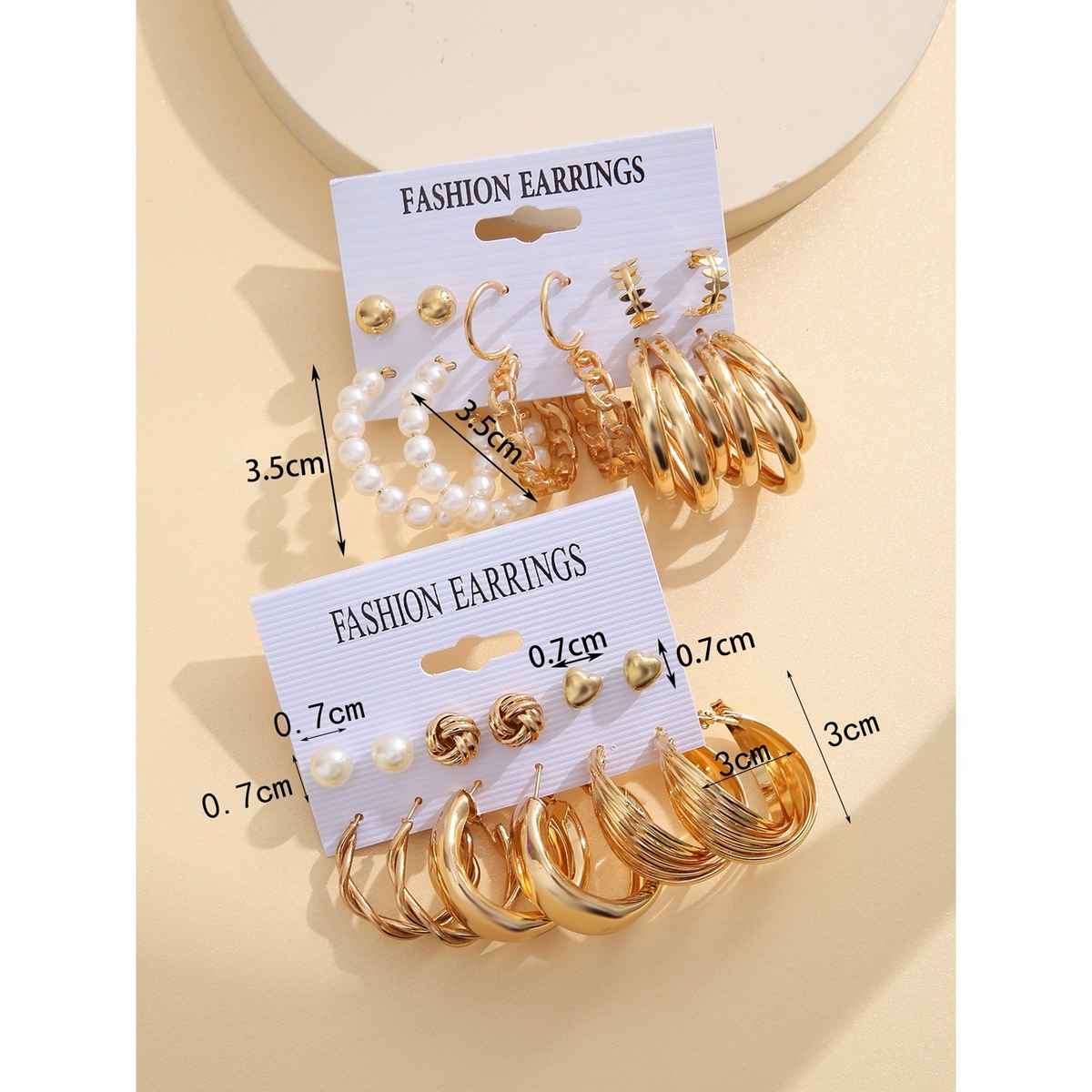Shining Diva Fashion 12 Pairs Combo Latest Stylish Western Earrings for Women and Girls | 16142er