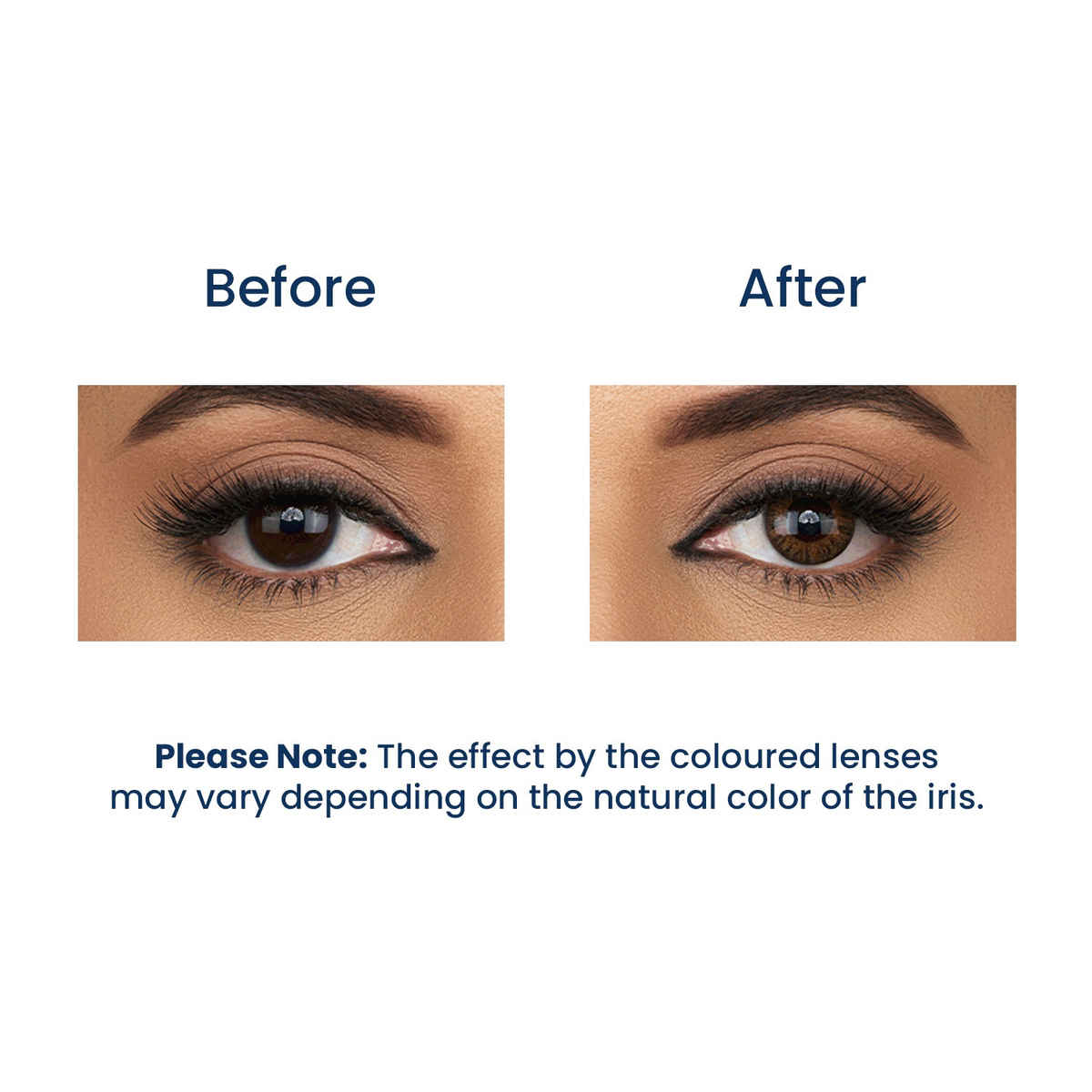 Aquacolor Daily Disposable Contact Lens- Mystery Brown (2 Lens Candy Pack) | Zero Power