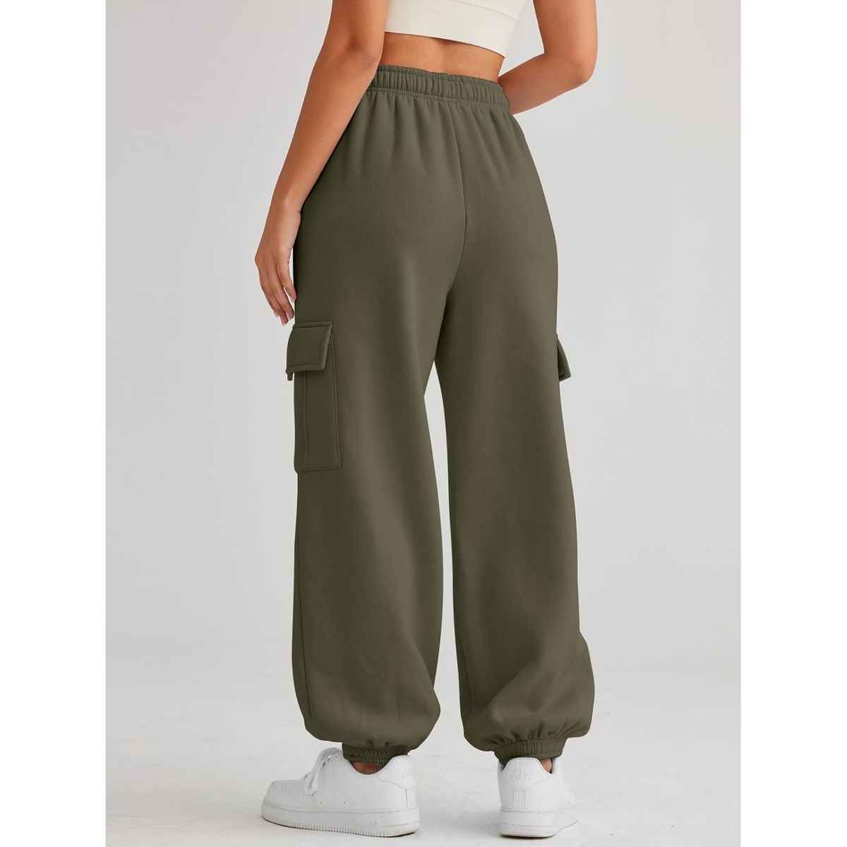 Q-rious Women's Urbanease Cargo Joggers | AMZ-17 | Olive - 32