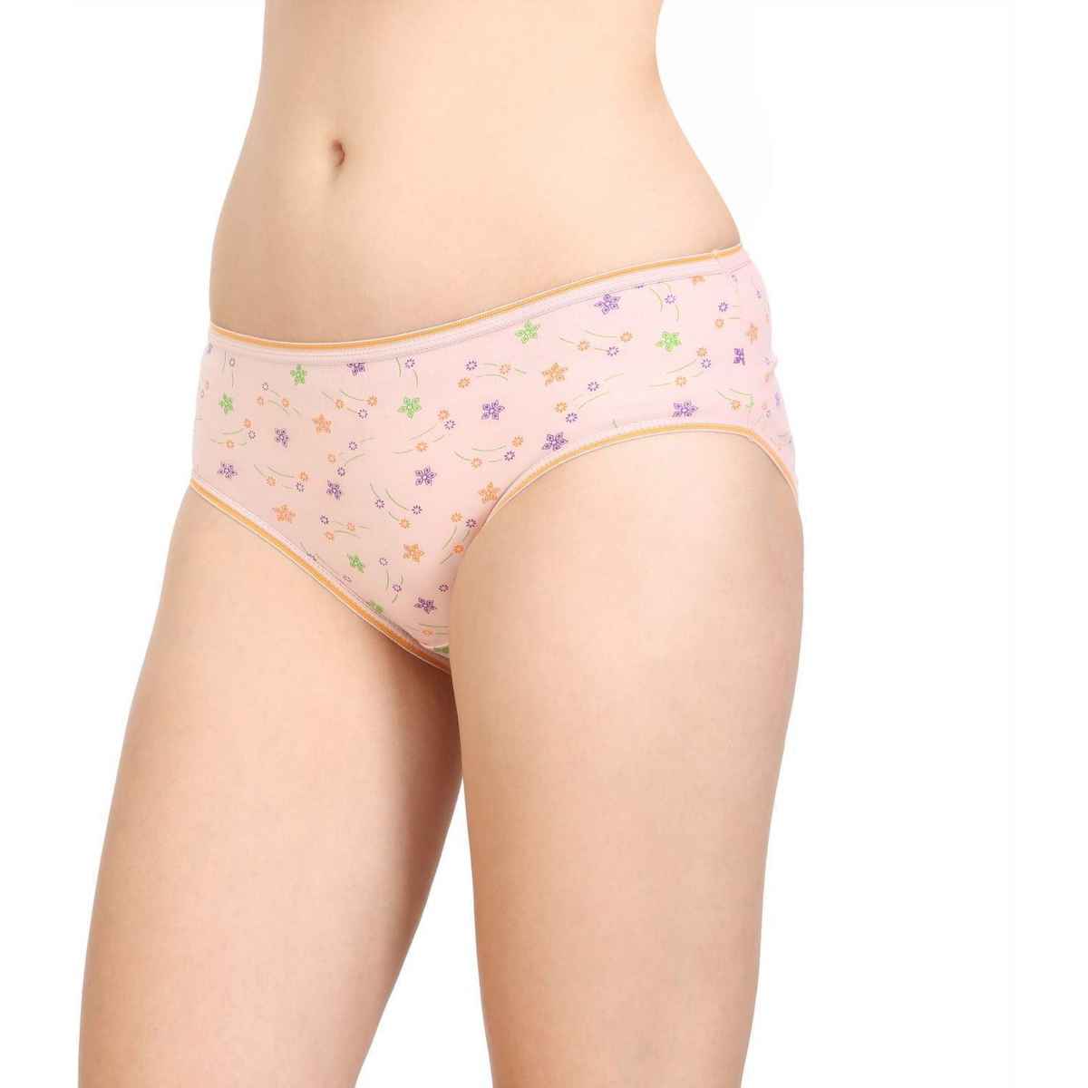 Bodycare Women Brief Panty Printed Premium Cotton Mid Rise | Assorted - XL