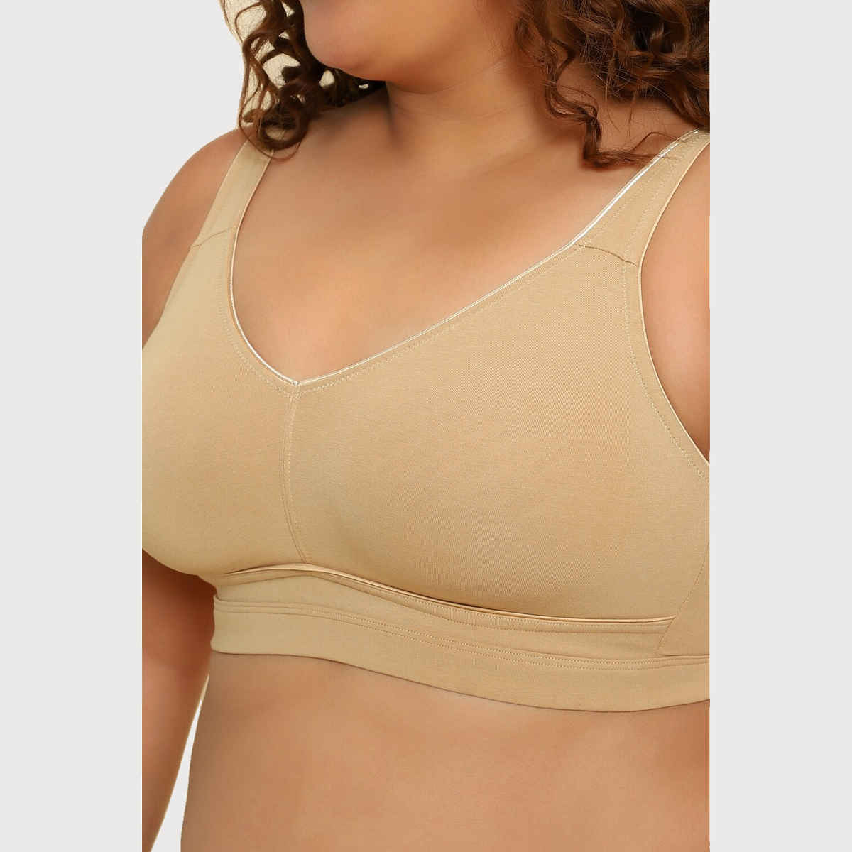 Van Heusen Women Skin Cotton Minimizer Bra - Wireless | Non Padded | Full Coverage - 44DD