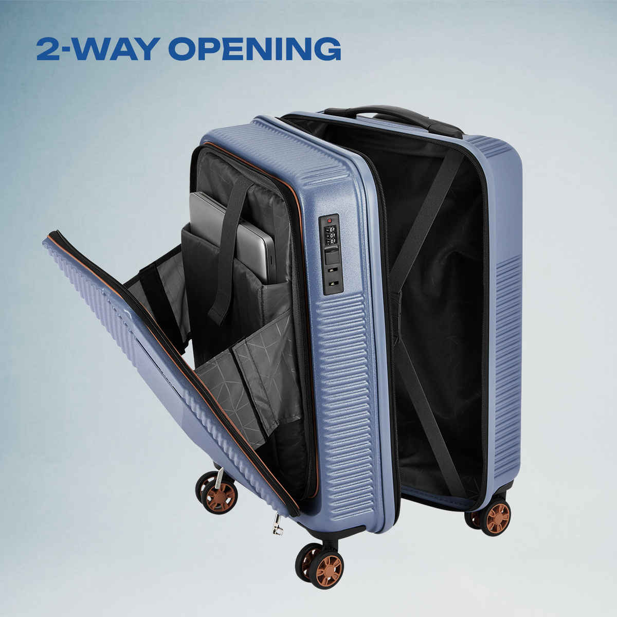 Safari Aeon Cabin Luggage with Laptop Compartment | Flintstone