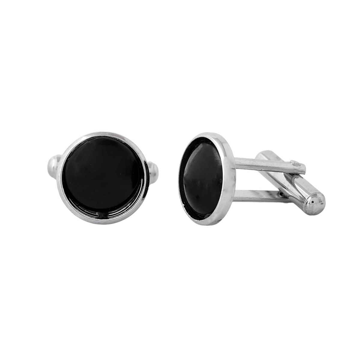 Voylla Men's Textured Alloy Accessory Gift Set | Black - Free Size