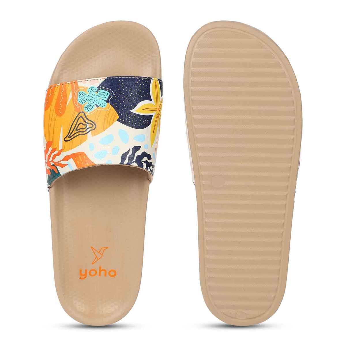 Yoho Women Sliders Tropica | Beige | UK 8