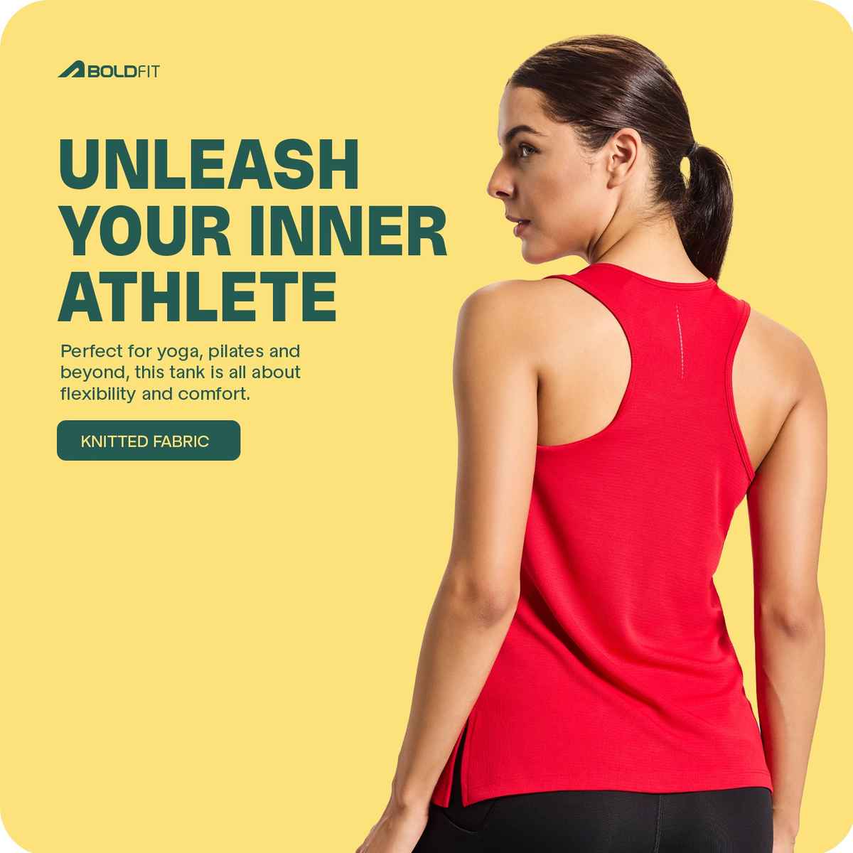 Boldfit Women's Sports Vest Sleeveless Running Lightweight | Red - XL