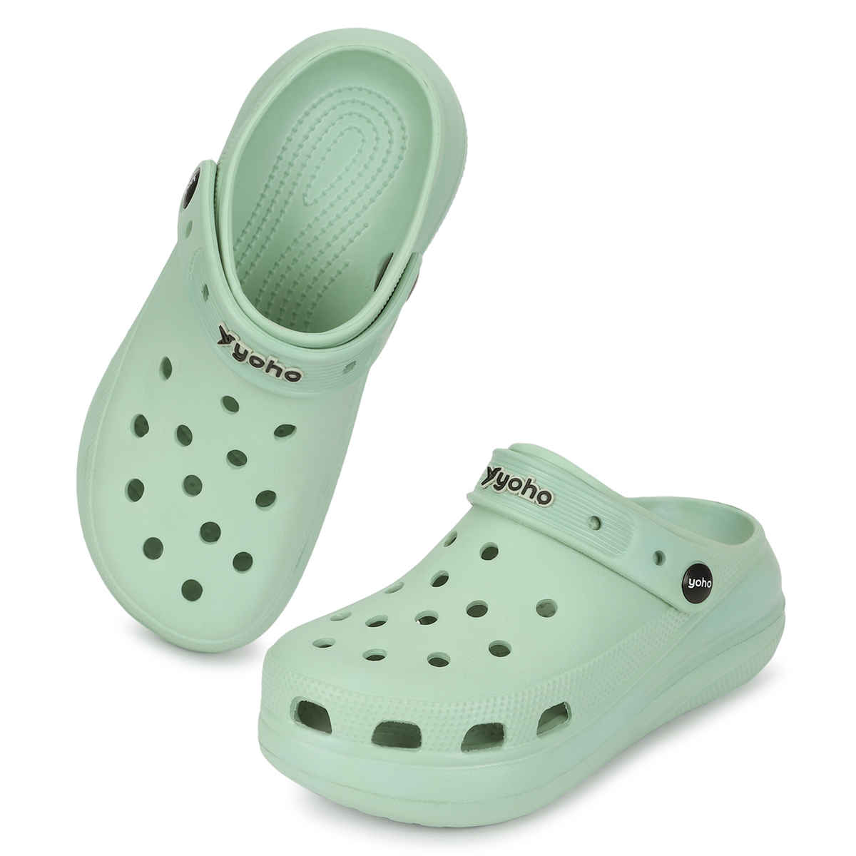 Yoho Women High Heel Clogs Pastel Green - UK6