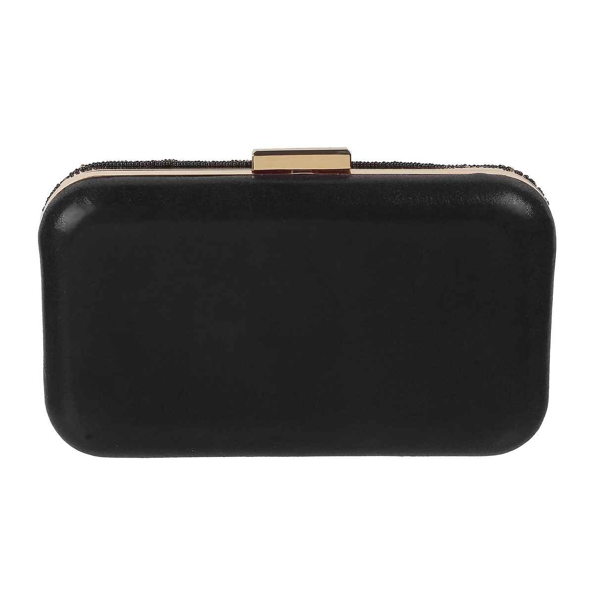 Metro Women's Embellished Faux Leather Clutch | Black - Free Size