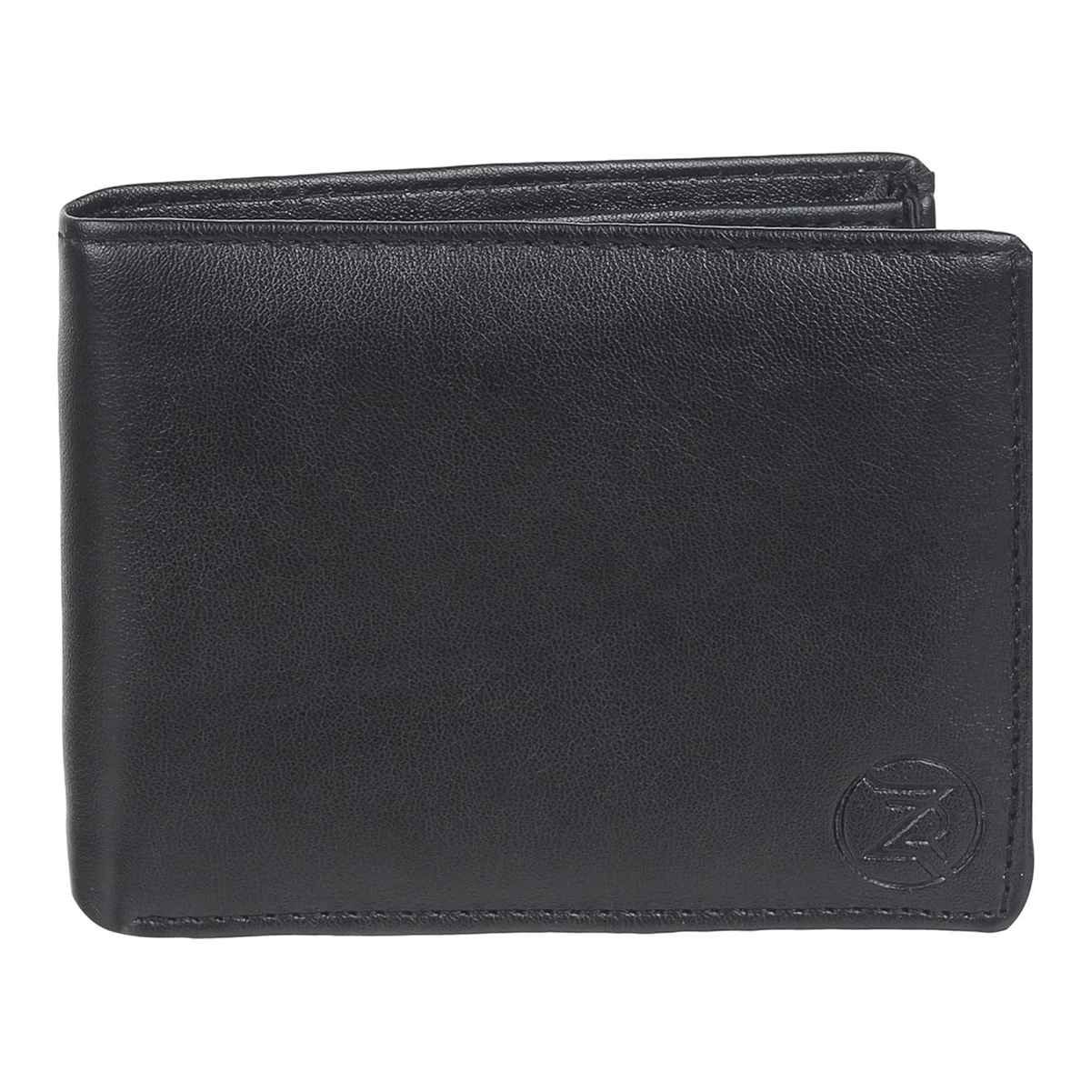 Urban-T Men's Solid Genuine Leather Bi-Fold Wallet | Black - Free Size