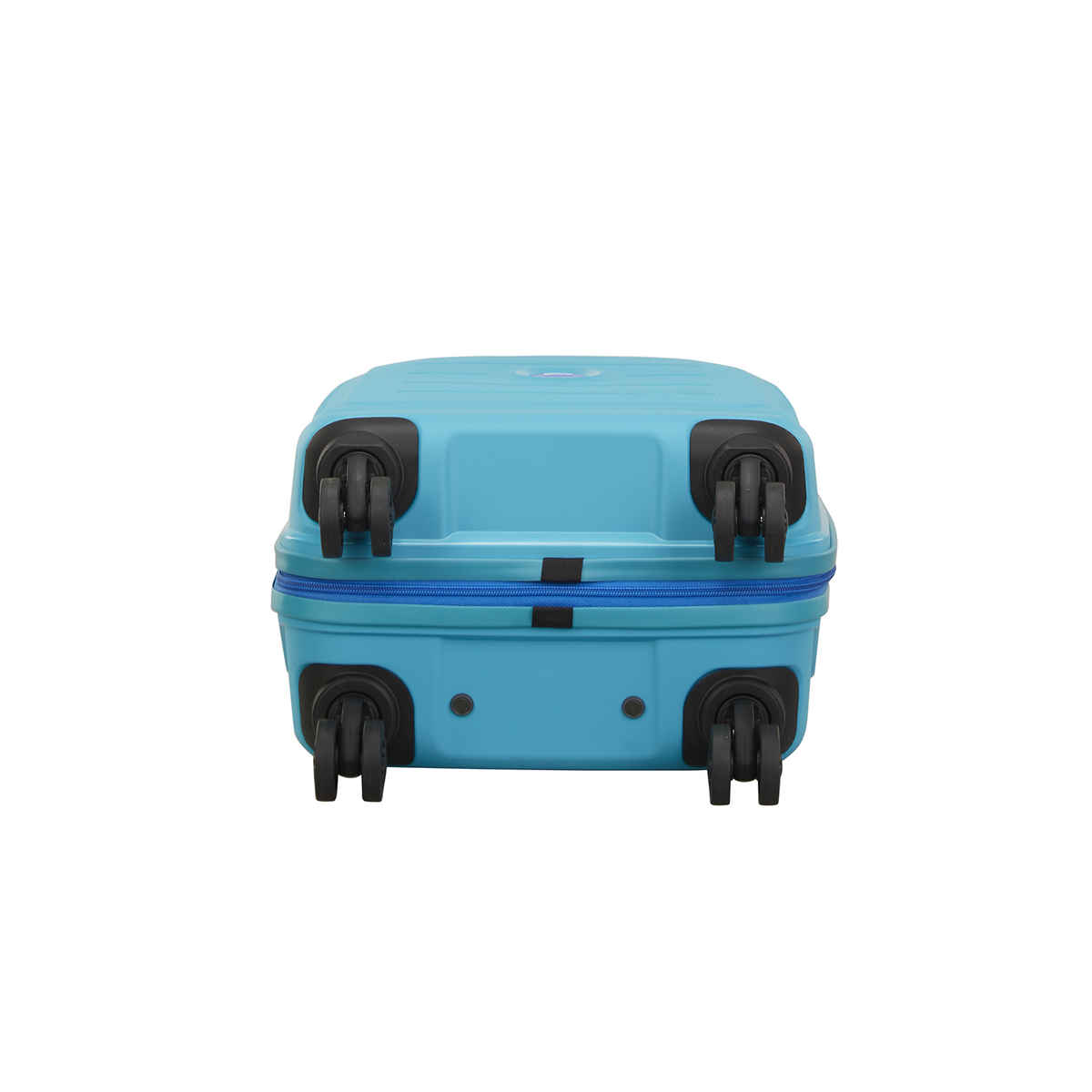 VIP Unisex Textured Polycarbonate 35 L Retractable Trolley Bag | Turquoise Blue - S