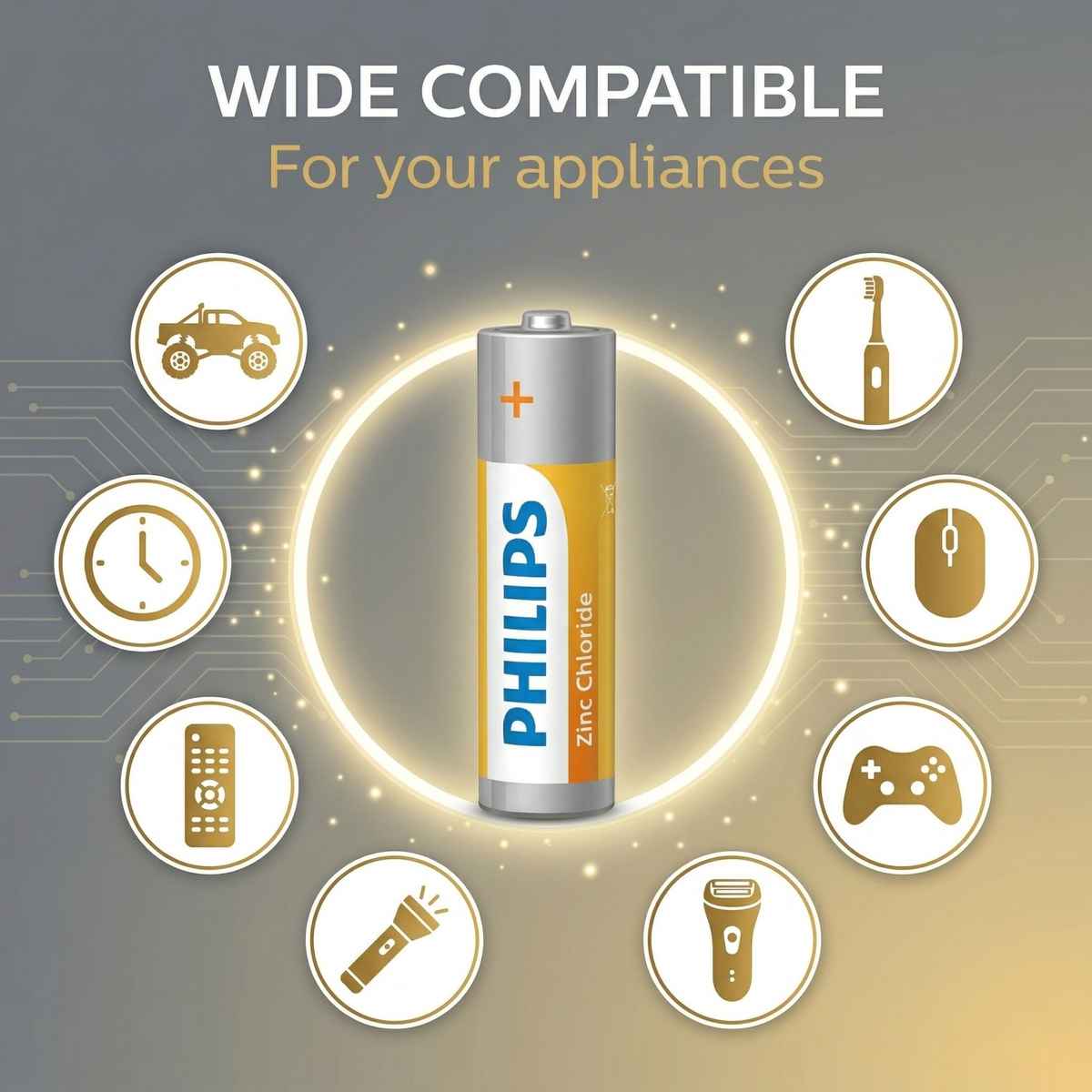 Philips R03G10B/94 AAA Zinc Chloride Battery | 1.5V | Long Lasting | Leak Resistant 1.0 Piece