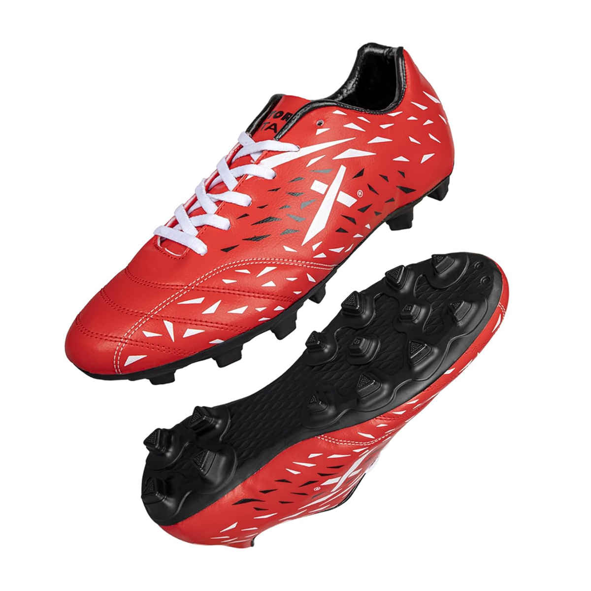 Vector X Titan Football Shoes For Mens Sports And Athletic | Red Size - 8